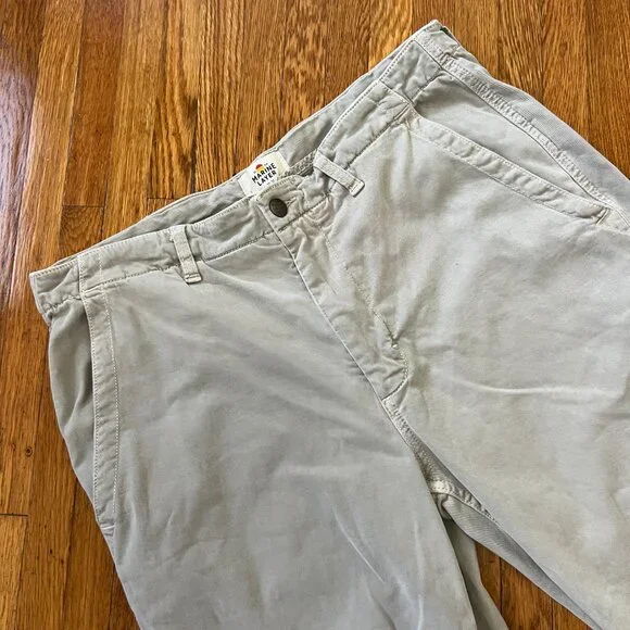 Marine Layer Taupe/Beige Relaxed Twill Cotton-Blend Field Pants - Men's 34x31 - Picture 2 of 7